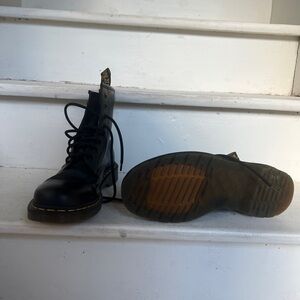 Black Leather Doc Martins - Worn a couple of times. Like new!
